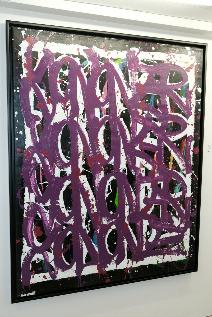 les nouvelles toiles de JonOne a la galerie Brugier Rigail 40 rue Volta