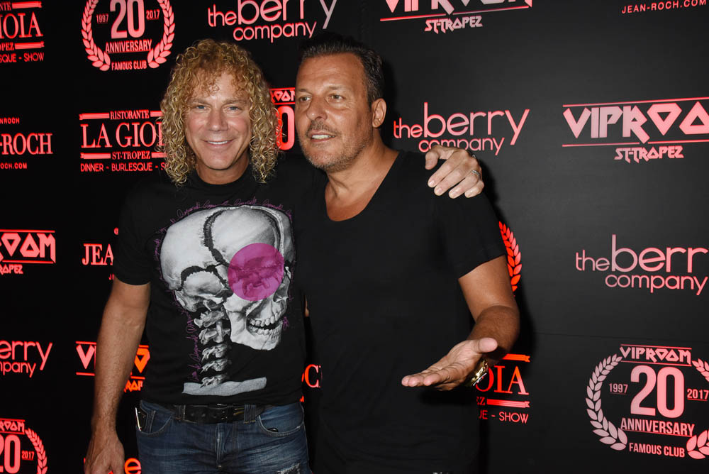 Avec Jean Roch David Bryan trop jovial le guitariste de Bon Jovi