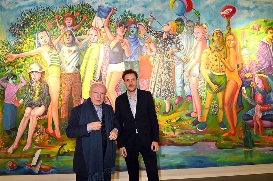 Arretez Les Tambours! Daniel Templon et son fils Mathieu nous presente "La Paix" un tableau appaisant par les temps qui courent par Martial Raysse !