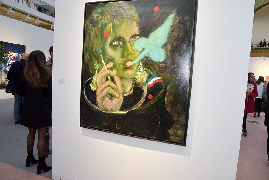 Une Femme qui fume n'amasse pas mousse oublié l'auteur ou l'autrice de ce joli tableau rétro