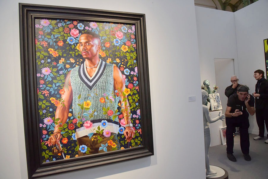 Chez Templon un portrait par Kehinde Willey