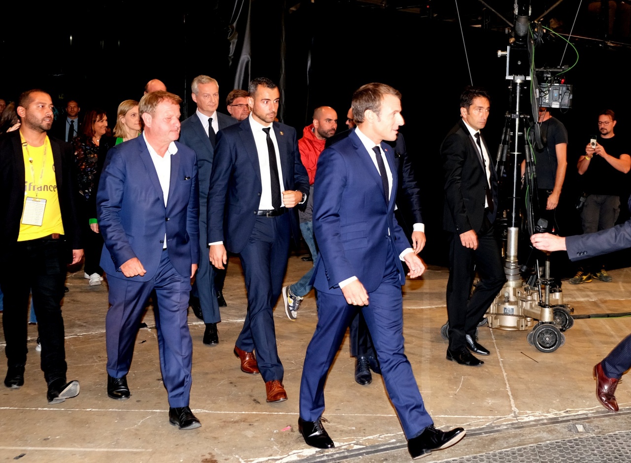 Arrivée du Président Macron pour clore le BIG 2019