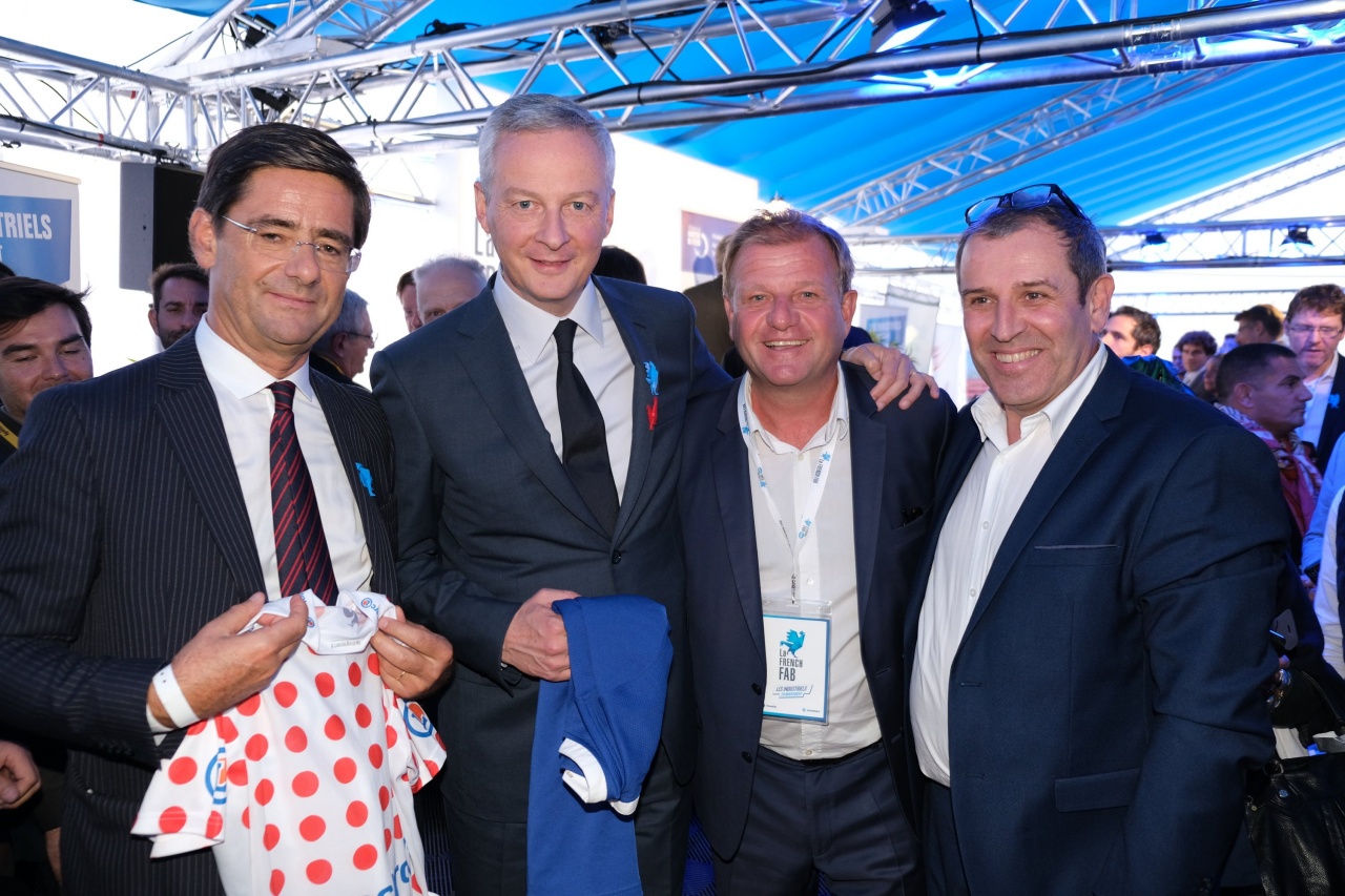 Nicolas Dufourcq, Bruno Lemaire, Patrice Bégay fêtent la derniere date du Frech Fab Tour