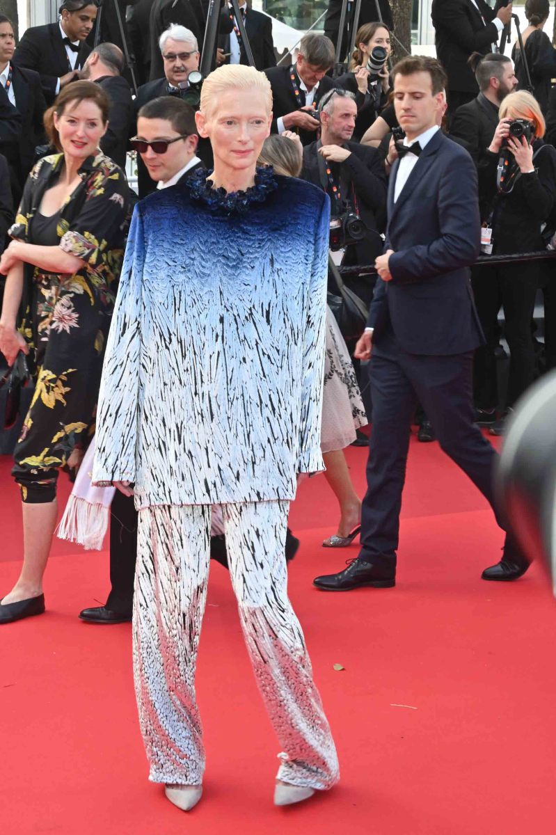 Tilda Swinton en tenue météo