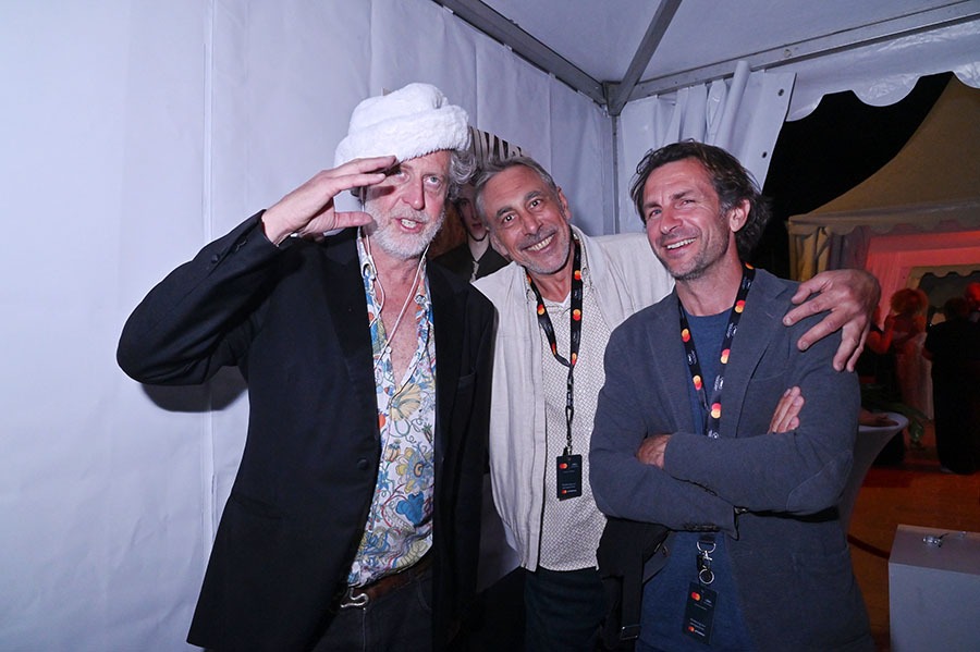 Sur Le Bateau Technikart soirée producteurs :Fabrice de Rohan Chabot, Virgil Liado et David Da meda moussaillonnent