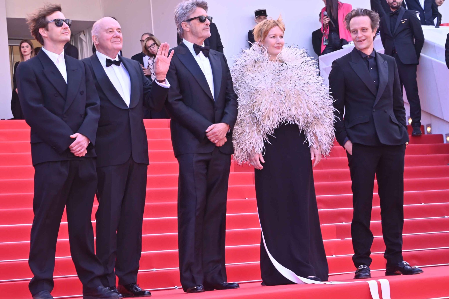 Voilà le team de Fatherland: Lukasz Zal, Hanns Zischler, Paweł Pawlikowski, Sandra Hüller
