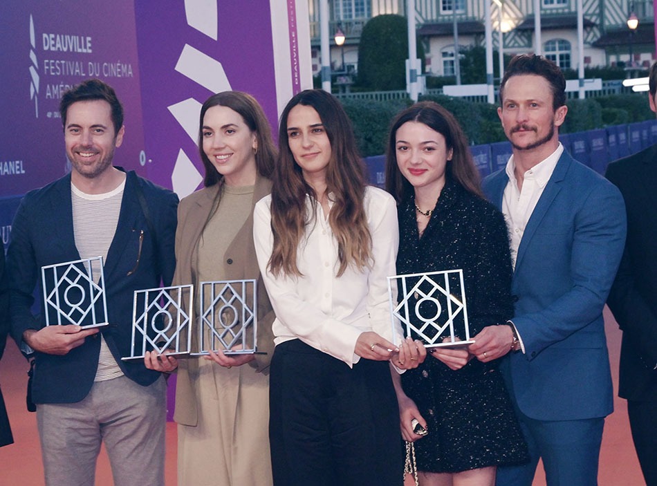 John Patton Ford , Gina Gammell,, Jamie Dack et ses deux acteurs Lily McInerny, et Jonathan Tucker