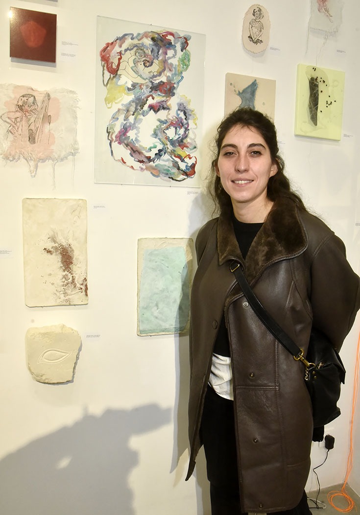 Alexia Chevrollier tapisse à l'expo