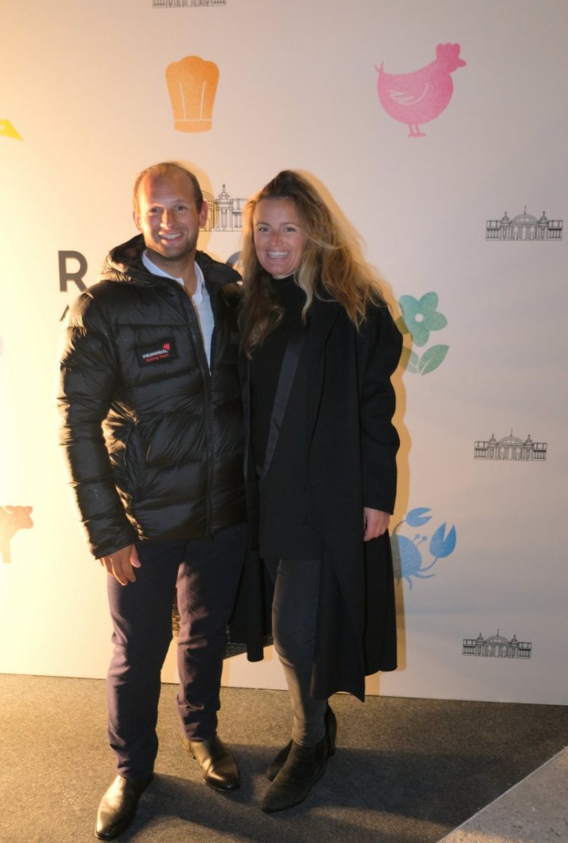 Sébastien Rogues vainqueur de la Transat Jacques Vabre et sa femme