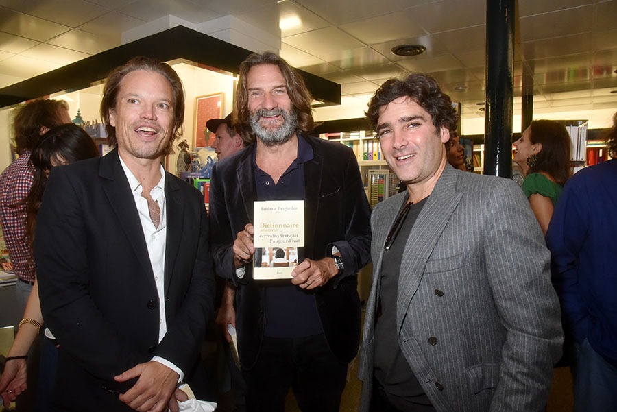 Fred triumvirate entre les présidents du Prix Méduse Thibault De Montaigu et David Frèche