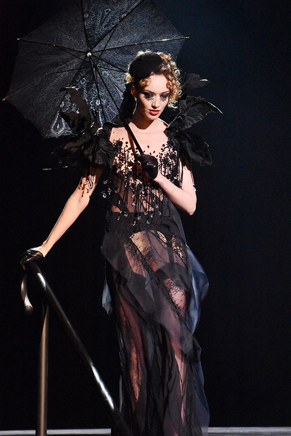 The Lady with the dark umbrella
