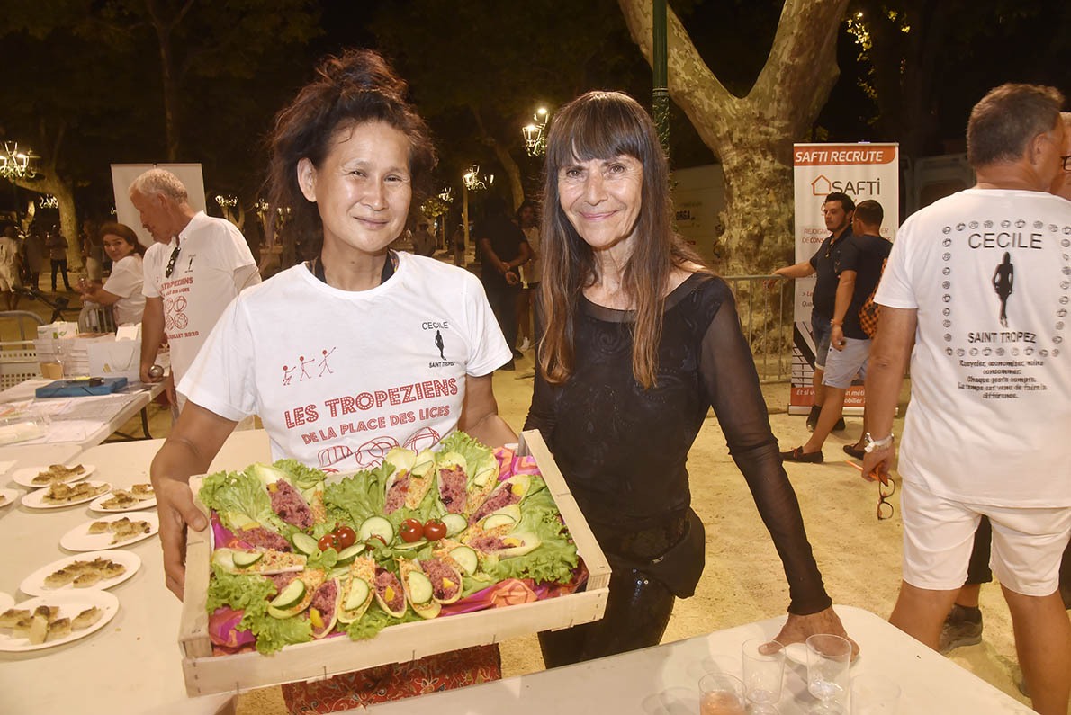 Litta Chow Yuen et Cécile une des Bio sponsors de la Tropézienne