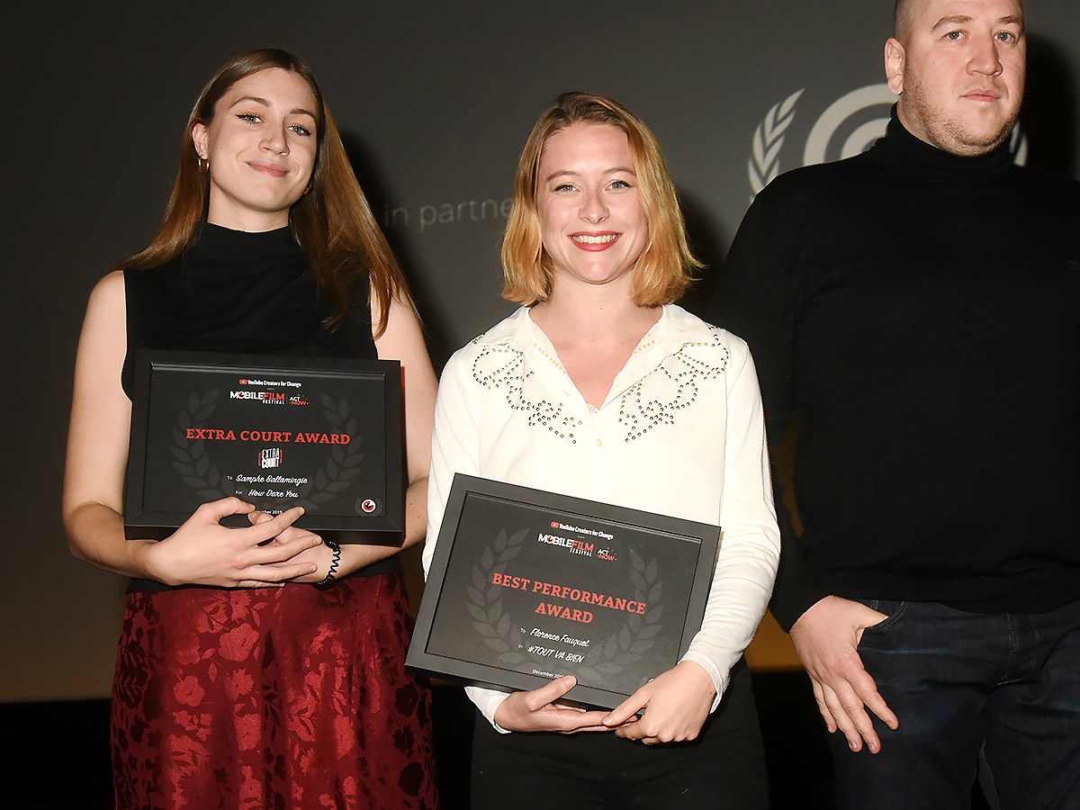 Samphe Ballamingie and Florence Fauquet 2 jolies Mobile Film awards winneuses
