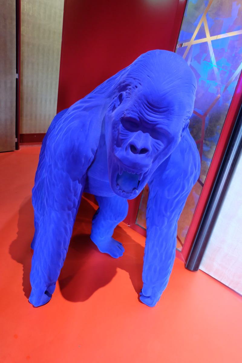 Au Club on est accueilli par un gorille en velours bleu... swag sur seine