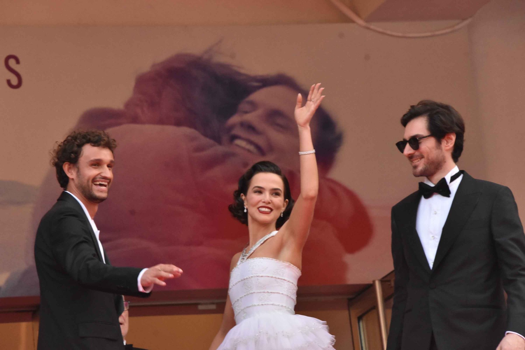 Aubry Dullin (en Belmondo), Zoey Deutch (en jean Sebergh) et Guillaume Marbeck (en attendant Godard)