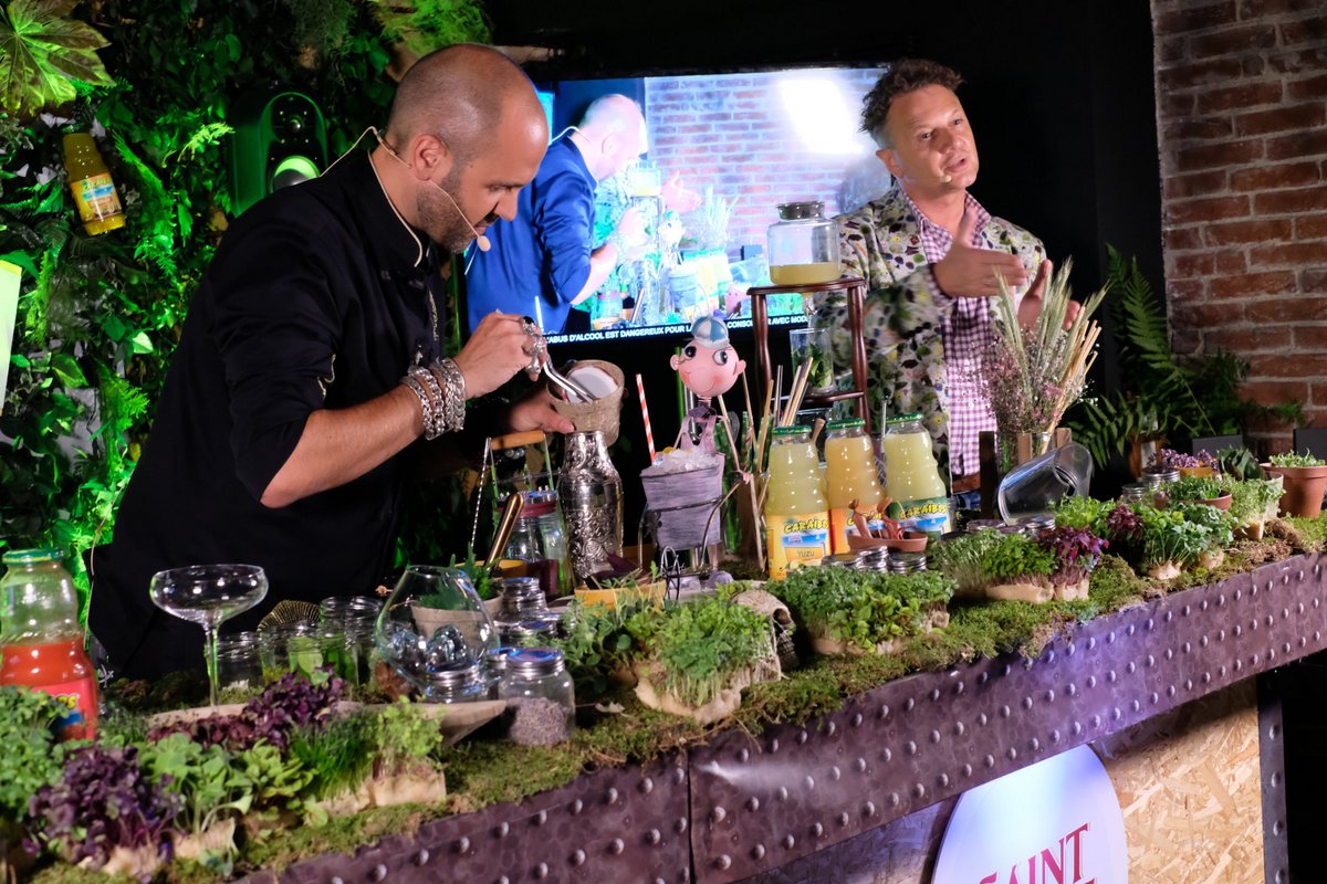 Mathias Giroud le grand manitou du Buddah Bar a invité Paul pour une master class sur les mini plantes aromatiques
