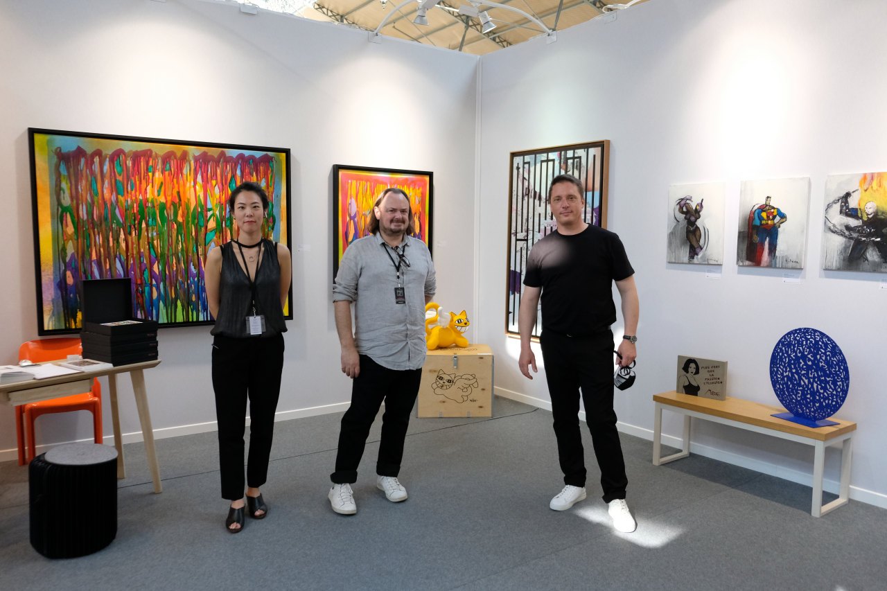 Siri, Eric et Laurent de la galerie Brugier Rigail
