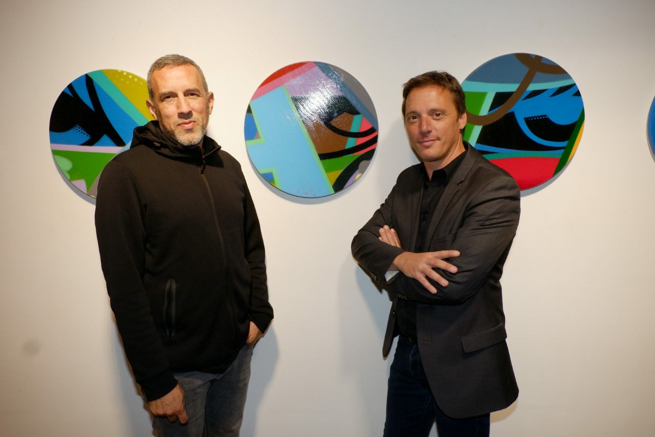 John Matos Crash et Laurent de la galerie Brugier Rigail