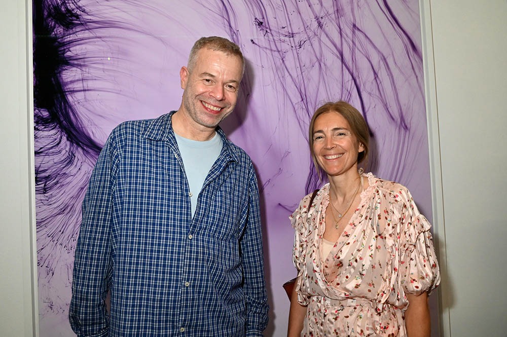 Wolfgang Tillmans et la directrice du Musee Mobile du Centre Pompidou Ingrid Brochard