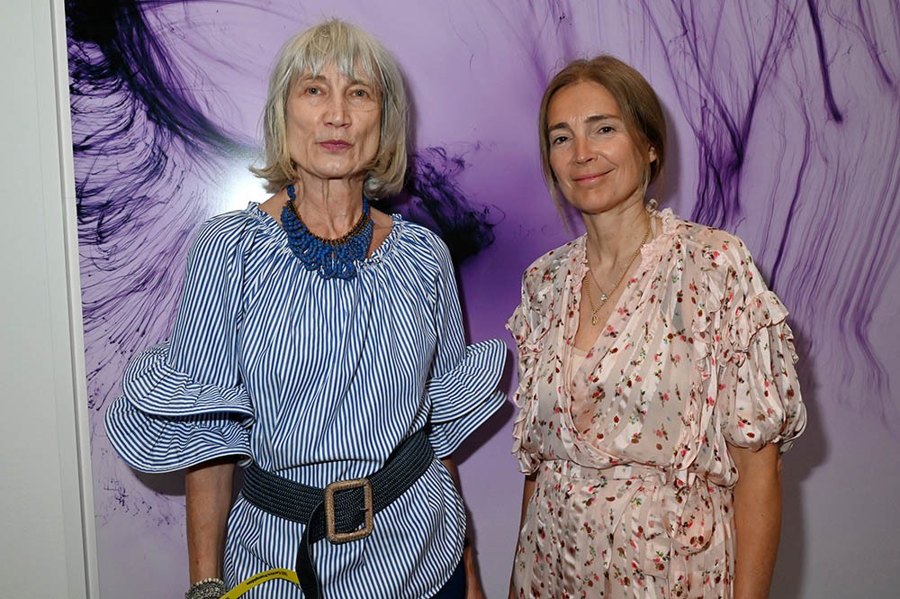 La Galeriste Anne de Villepoix et la directrice du Musee Mobile du Centre Pompidou Ingrid Brochard