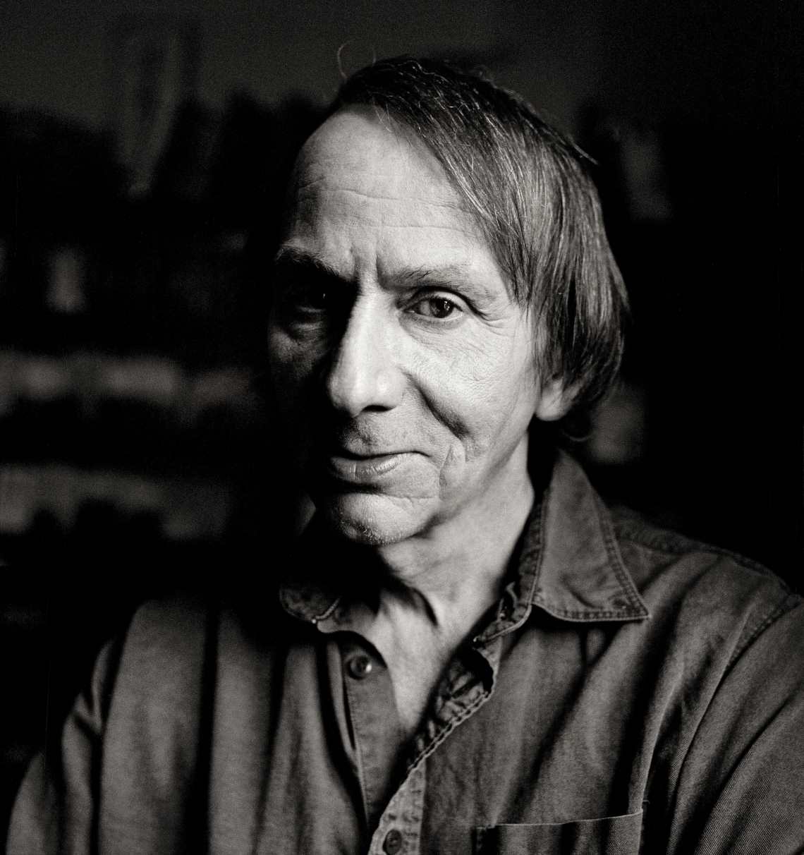 France, Paris, 2014 Portrait of Michel Houellebecq, French writer.  France, Paris, 2014 Portrait de Michel Houellebecq, écrivain français.  